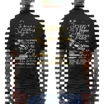 Stepping Into My October Birthday Leopard God Grace Mercy Men's T-shirt Back Print | Seseable CA