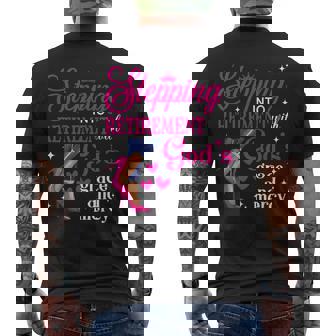 Stepping Into Retirement With God's Grace & Mercy High Heels Men's T-shirt Back Print - Thegiftio