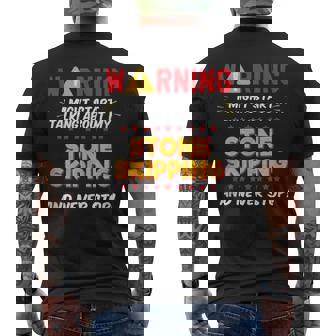 Stone Skipping Joke Graphic Tank Top Men's Back Print T-Shirt | Mazezy