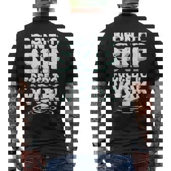 Stone Skipping Rock Skimming Outdoor Hobby Stone Skippers Men's Back Print T-Shirt | Mazezy