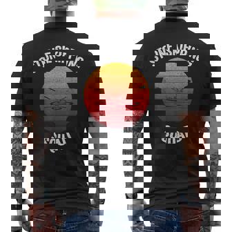 Stone Skipping Squad Vintage Water Skimming Men's Back Print T-Shirt | Mazezy