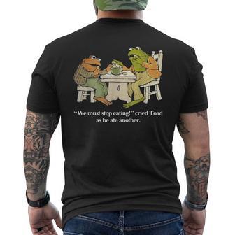 We Must Stop Eating Toad As He Ate Another Frog Men Men's T-shirt Back Print - Thegiftio UK
