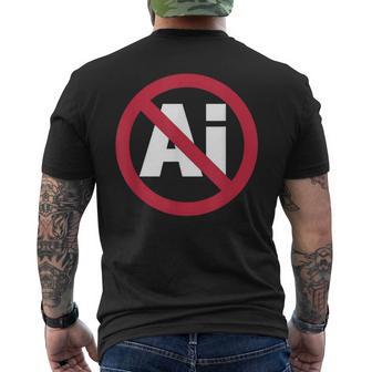 Stop Ia Contre L'ia Intelligence Artificielle Digital Detox T-shirt imprimé au dos - Cadeauxyz