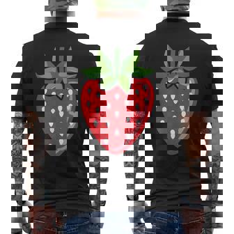Strawberry Strawberry Fruit Men's T-shirt Back Print | Mazezy