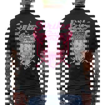 Strike Out Breast Cancer Baseball Drip For Boys Youth Men's T-shirt Back Print | Mazezy