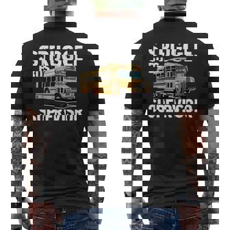 Struggle Bus Supervisor School Transportation Driver Men's T-shirt Back Print - Monsterry