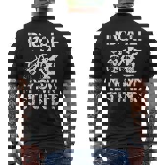 Stunting Bicycle I Do All My Own Stunts E-Bike Cyclist Men's Back Print T-Shirt | Mazezy