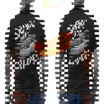 Sucking On A Chili Dog Men's T-shirt Back Print - Monsterry