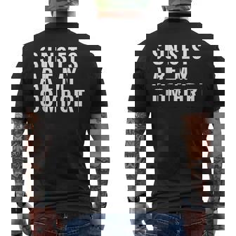 Sunset Ambient Music Producer Meme Quote Tank Top Men's Back Print T-Shirt | Mazezy