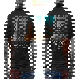 Sunset Jax Bridge Jacksonville Florida Fl Souvenir Men's T-shirt Back Print - Thegiftio