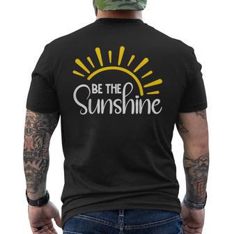 Be The Sunshine Positive Retro Sun Inspirational Men's T-shirt Back Print - Thegiftio UK