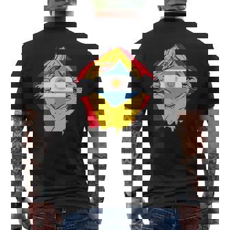 Super Bandera Argentina Y España Descendiente De Argentino Camiseta Hombre Estampado Espalda - Regaloses