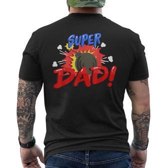 Super Dad Superhero Comic Birthday Party Family Matching Men's T-shirt Back Print - Thegiftio UK