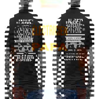 Super Électricien Papa Exceptionnel Humour Fête Electricien T-shirt imprimé au dos - Cadeauxyz