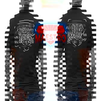 Super Maestropagnolo Insegnante Divertente Eroe T-shirt da uomo con stampa posteriore - Novitaregali