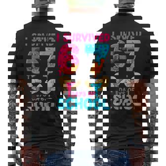 I Survived 67 Days Of School Teachers Students 6 7 Six Seven Men's T-shirt Back Print | Mazezy