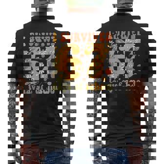 I Survived 67 Days Of School Teachers Students Retro Men's T-shirt Back Print | Mazezy