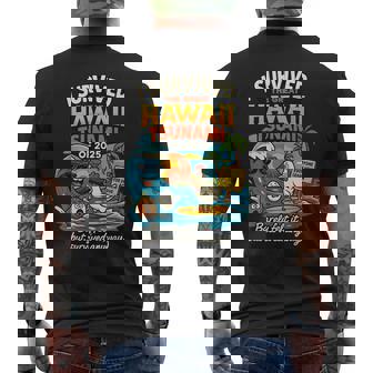 I Survived The Great Hawaii Tsunami Of 2025 Cool Costume Men's T-shirt Back Print | Seseable UK