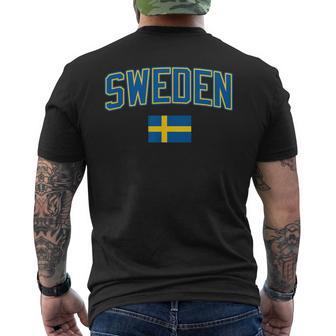 Sweden Flag Sverige Vintage Sweden Malmö Swedish Men's T-shirt Back Print - Thegiftio UK