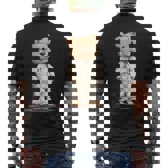 Sweet Dreams Teddy Bear With Pajamas Men's T-shirt Back Print | Mazezy