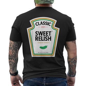 Sweet Green Pickle Relish Diy Halloween Costume Men's T-shirt Back Print - Thegiftio UK