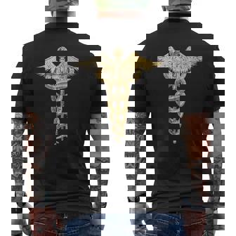 Symbole De Caducée De La Compassion Deoins T-shirt imprimé au dos - Cadeauxyz