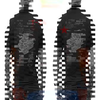 T-34 Tanqueoviético Dibujo Técnico De La Historia De Laegunda Guerra Mundial Camiseta Hombre Estampado Espalda - Regaloses