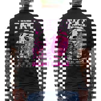 Tackle Breast Cancer Awareness Fighting American Football Men's T-shirt Back Print | Mazezy