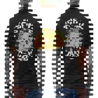 Tacos Mexican Dirty Word Game Stuff Me Daddy Naughty Taco Men's T-shirt Back Print | Mazezy