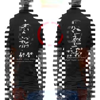 Tai Chi Body Mind Wellness Spiritual Yin Yang Martial Arts Men's Back Print T-Shirt | Mazezy