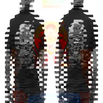 Tatouage Deamouraï De Chat Japonais Rétro Graphique Ninja Kawaii T-shirt imprimé au dos - Cadeauxyz