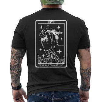 Tattoo Artist Tarot Card With Tattoo Machine Tattoo Drawing Men's T-shirt Back Print | Mazezy