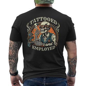 Tattooed And Employed Tatoos Skeleton Swag Men's T-shirt Back Print - Thegiftio UK