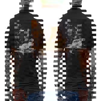 Tatuaje De Gato Retro Meme Tatuaje Tatuaje Gato Tatuaje Fumar Tatuajes Camiseta Hombre Estampado Espalda - Regaloses