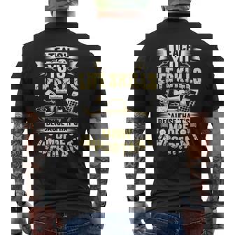 I Teach You Life Skills Home Economics Teacher Men's Back Print T-Shirt | Mazezy