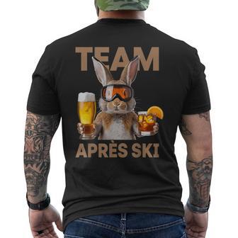 Team Aprèski Lustiger Hasekifahren Bier Cocktail Party T-Shirt mit Rückendruck - Geschenkecke