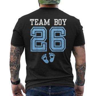 Team Boy 2026 Gender Reveal Party Baby Announcement Family Men's T-shirt Back Print | Mazezy