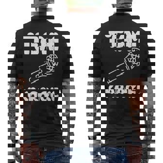 Team Karaoke Sing-Along Singer Apparel Songs Music Men's Back Print T-Shirt | Mazezy