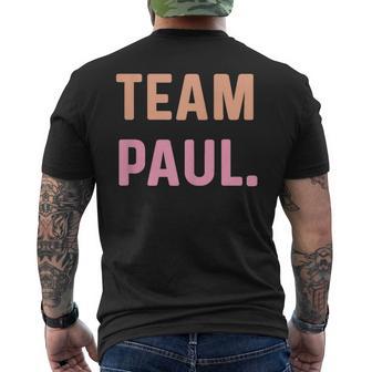 Team Paul Nom T-shirt imprimé au dos - Cadeauxyz