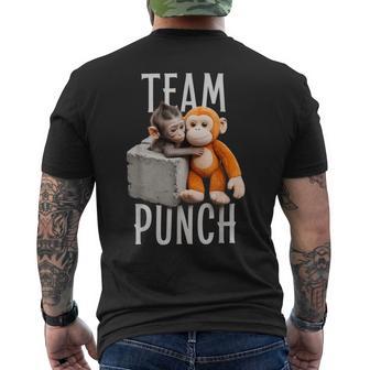 Team Punch Baby Monkey Men's T-shirt Back Print - Thegiftio UK