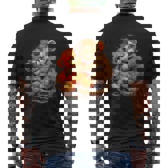 Team Punch Baby Monkey Punch Trend Meme Graphic Men's T-shirt Back Print | Mazezy