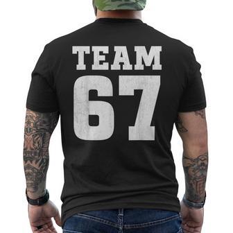 Team Six Seven 6 7 Meme Aura 67 For Boys Number 67 Men's T-shirt Back Print - Thegiftio UK