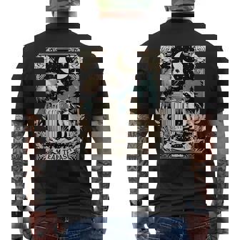 Team Trash Raccoon Possum Vintage Tarot Card Racoon Men's T-shirt Back Print | Mazezy