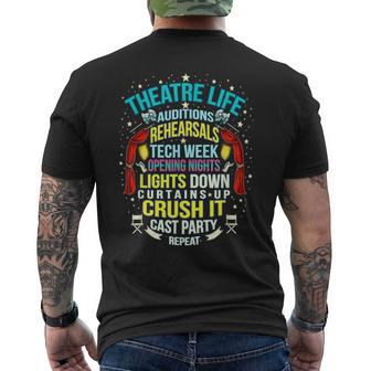 Teatroida Nerd Actor Musical Teatro Audiciones Ensayos Camiseta Hombre Estampado Espalda - Regaloses