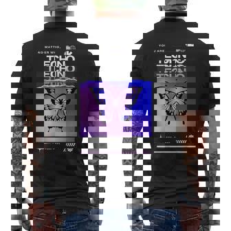 Techno Butterfly Rave Feel Freedom Trance Love Club Men's Back Print T-Shirt | Mazezy