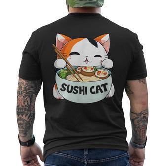 Tellerushi Katze Japan Cartoon Cartoon Katze Mitushi Chwarz Erwachsene Kinder Kurzarm T-Shirt mit Rückendruck - Geschenkecke