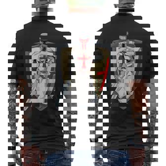 Templiers Casque Croix Épée T-shirt imprimé au dos - Cadeauxyz