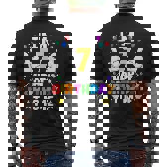 Tengo 7 Años Feliz Cumpleaños Para Mí Divertido 7º Cumpleaños Camiseta Hombre Estampado Espalda - Regaloses