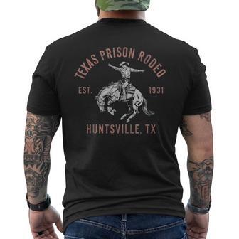 Texas Prison Rodeo Huntsville Est 1931 Men's T-shirt Back Print - Thegiftio UK