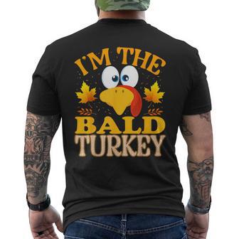 Thanksgiving I'm The Bald Turkey Matching Men's T-shirt Back Print | Seseable UK